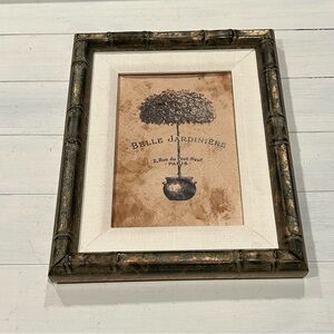 Vintage Style Framed Wall Art with Bronze Accents